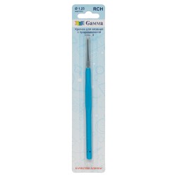 RCH №1,25 крючок для вязания стальной с прорезиненной ручкой 13см