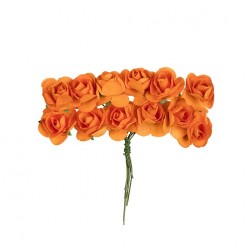 PFE-15 11 Оранжевое настроение (оранжевый) бумажные цветы 12шт