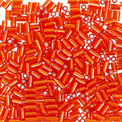 TOHO BUGLE 3мм 0025 оранжево-красный, бисер 5 г (Япония)