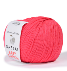 Baby Cotton (Gazzal) 3458 т.розовый, пряжа 50г