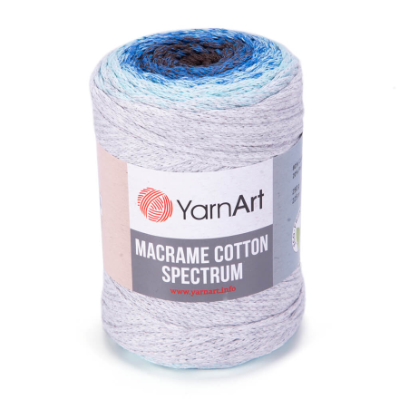 Macrame Cotton Spectrum (Yarnart) 1304 св.серый-синий, пряжа 250г