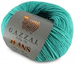 Jeans (Gazzal) 1108 пыль.зел.бирюза, пряжа 50г