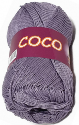 Coco (Vita) 4334 дымчатый сиреневый, пряжа 50г
