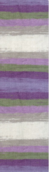 Bella batik (Alize) 4149 серый-лиловый-зеленый принт, пряжа 100г