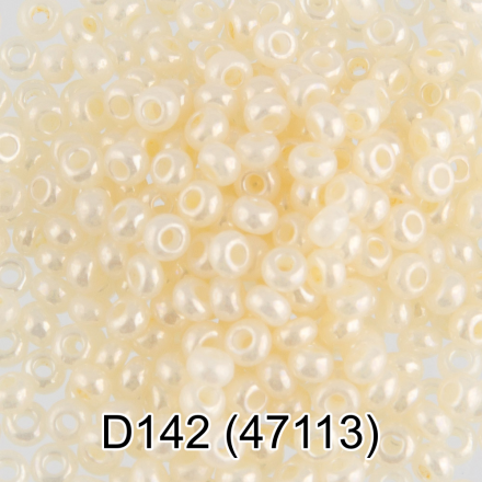 47113 (D142) кремовый перламутровый круглый бисер Preciosa 5г