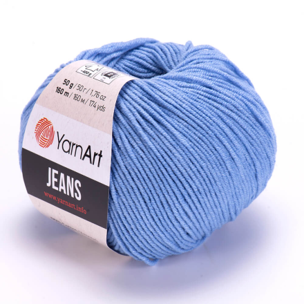 Jeans (Yarnart) 15 голубой, пряжа 50г