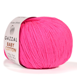Baby Cotton (Gazzal) 3461 фуксия, пряжа 50г