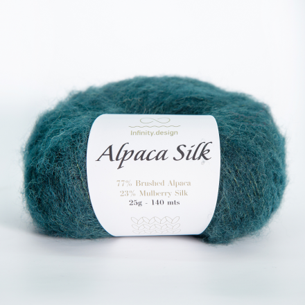 Alpaca Silk (Infinity) 8264 сине-зеленый, пряжа 25г