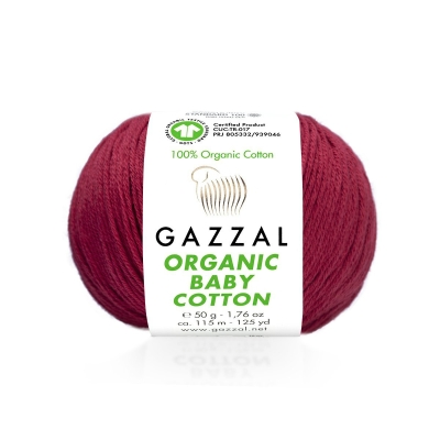 Organic Baby Cotton (Gazzal) 429 вишня, пряжа 50г