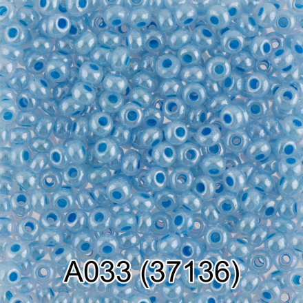 37136 (A033) голубой перламутровый круглый бисер Preciosa 5г