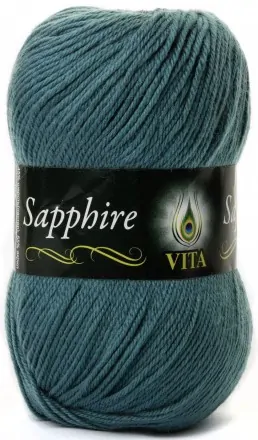 Sapphire (Vita) 1508 дымчато-зеленый, пряжа 100г