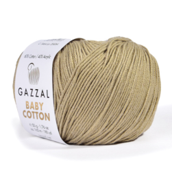 Baby Cotton (Gazzal) 3464 мокрый песок, пряжа 50г