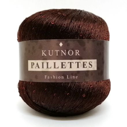 Paillettes (Kutnor) 025 шоколад, пряжа 50г