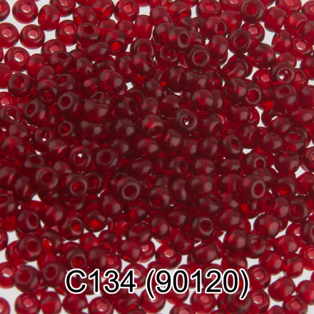 90120 (C134) т.красный круглый бисер Preciosa 5г