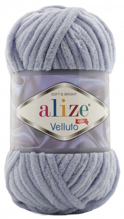 Velluto (Alize) 87 темно-серый, пряжа 100г