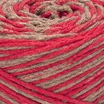 Macrame Cotton Jazzy (Yarnart) 1218 красный-бежевый, пряжа 250г