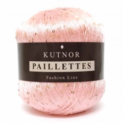 Paillettes (Kutnor) 042 розовый, пряжа 50г