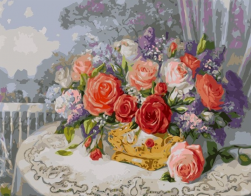 VA-1569 &quot;Розы на веранде (худ. Дандорф О.)&quot; картина по номерам