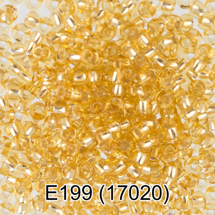 17020 (E199) св.золотистый круглый бисер Preciosa 5г