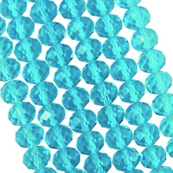 003 светло-голубые граненные бусины, рондели 4мм ~135шт