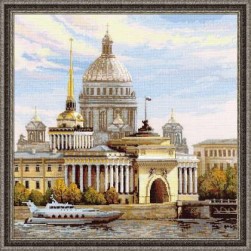 1283 &quot;Санкт-Петербург. Адмиралтейская набережная&quot; набор для вышивания крестом