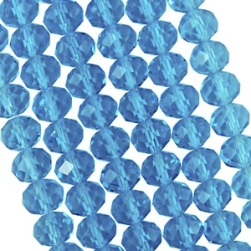 004 голубые граненные бусины, рондели 4мм ~135шт