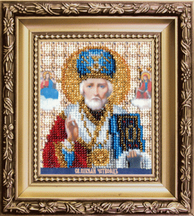 Б-1120 &quot;Икона святителя Николая Чудотворца&quot; набор для вышивания бисером