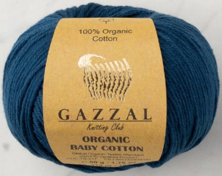 Organic Baby Cotton (Gazzal) 437 т.джинс, пряжа 50г