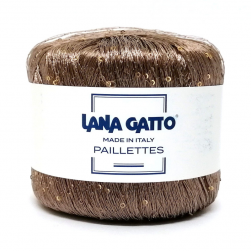 Paillettes LG (Lana Gatto) 30100 шоколад, пряжа 25г