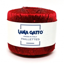 Paillettes LG (Lana Gatto) 30101 красный, пряжа 25г