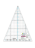 QRL-08 линейка треугольная для пэчворка 24х20 см