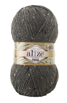Alpaca Tweed​ (Alize) 196 серый меланж, пряжа 100г