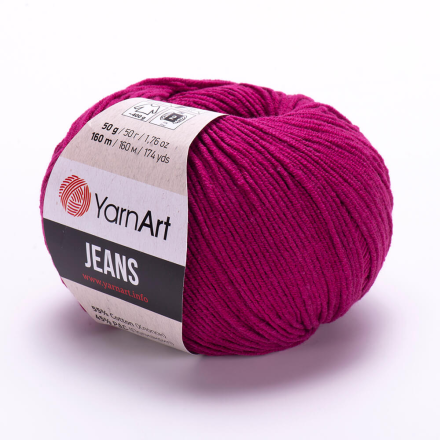 Jeans (Yarnart) 91 рубин, пряжа 50г