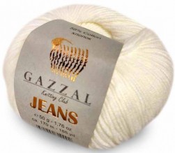 Jeans (Gazzal) 1120 молочный, пряжа 50г