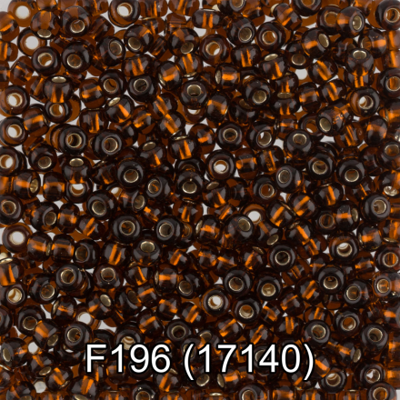 17140 (F196) т.коричневый круглый бисер Preciosa 5г