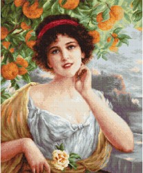 B546 &quot;Красавица под апельсиновым деревом&quot; набор для вышивания крестом