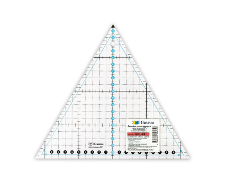 QRL-09 линейка треугольная для пэчворка 20х23 см