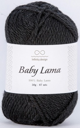Baby Lama (Infinity) 1099 черный, пряжа 50г