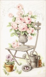 М-355 &quot;Летний натюрморт с розами&quot; набор для вышивки крестом