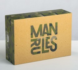 3924794 &quot;Man rules&quot; складная коробка подарочная 16х23х7,5 см