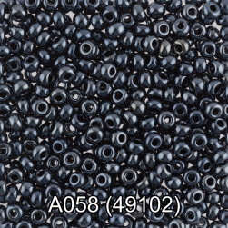 49102 (A058) серый перламутр, круглый бисер Preciosa 5г