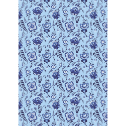 Лазурное чудо, ЛЧ-11 голубой, ткань для пэчворка 50х55 см