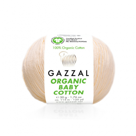 Organic Baby Cotton (Gazzal) 439 жемчужно розовый, пряжа 50г