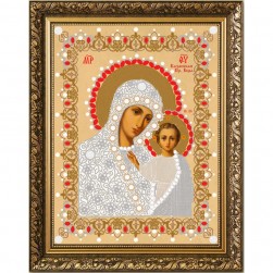 7101 &quot;Богородица Казанская&quot; ткань с рисунком для вышивки бисером